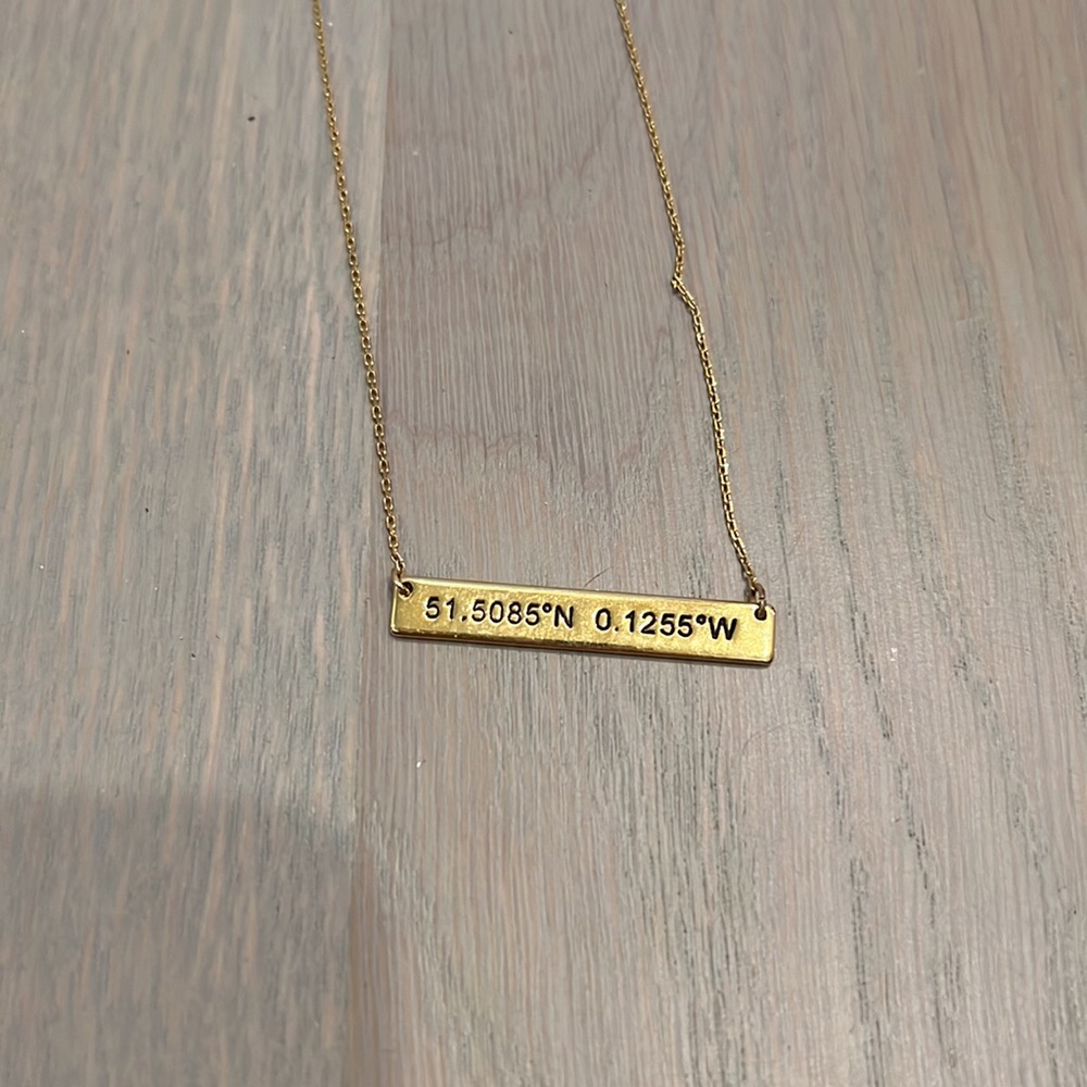 London coordinates necklace